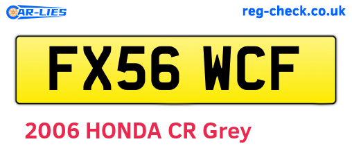 FX56WCF are the vehicle registration plates.