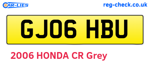 GJ06HBU are the vehicle registration plates.