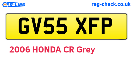 GV55XFP are the vehicle registration plates.