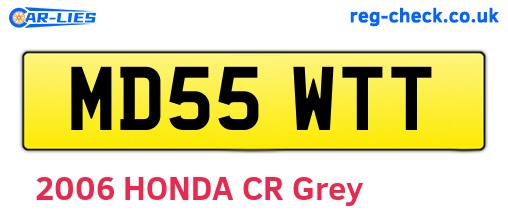 MD55WTT are the vehicle registration plates.