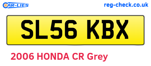 SL56KBX are the vehicle registration plates.