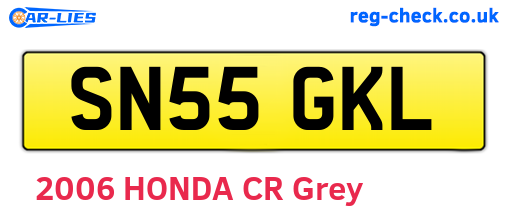 SN55GKL are the vehicle registration plates.