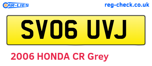 SV06UVJ are the vehicle registration plates.