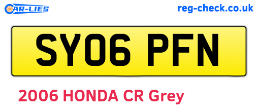 SY06PFN are the vehicle registration plates.