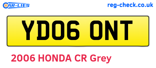YD06ONT are the vehicle registration plates.