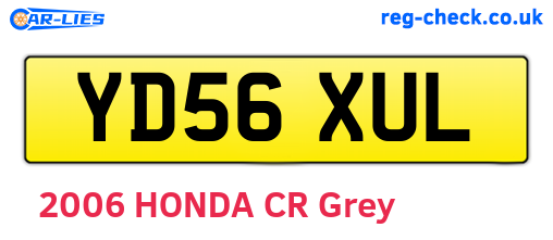 YD56XUL are the vehicle registration plates.