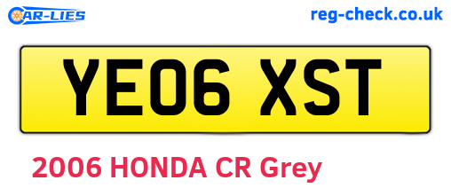 YE06XST are the vehicle registration plates.