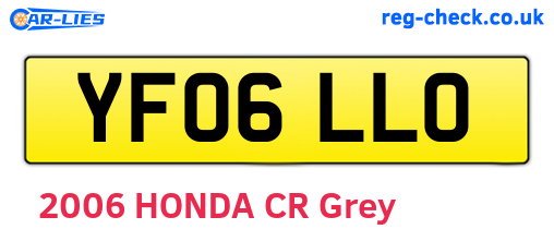 YF06LLO are the vehicle registration plates.