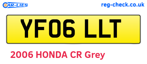 YF06LLT are the vehicle registration plates.