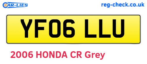 YF06LLU are the vehicle registration plates.