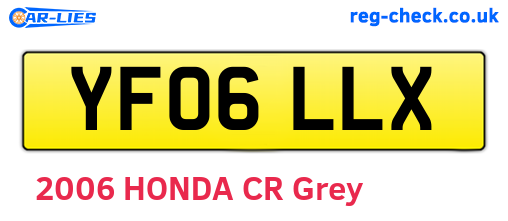YF06LLX are the vehicle registration plates.