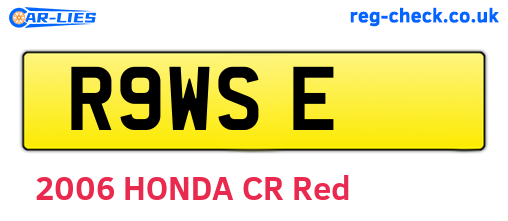 R9WSE are the vehicle registration plates.