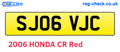 SJ06VJC are the vehicle registration plates.