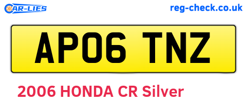 AP06TNZ are the vehicle registration plates.