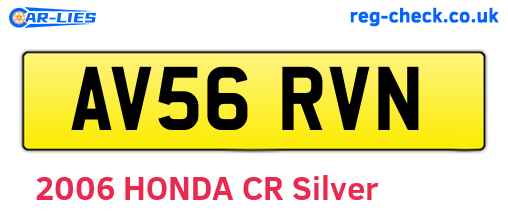 AV56RVN are the vehicle registration plates.