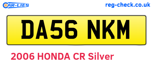 DA56NKM are the vehicle registration plates.