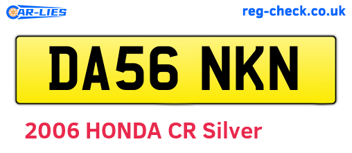 DA56NKN are the vehicle registration plates.