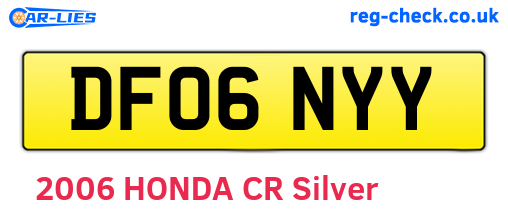 DF06NYY are the vehicle registration plates.