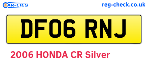 DF06RNJ are the vehicle registration plates.