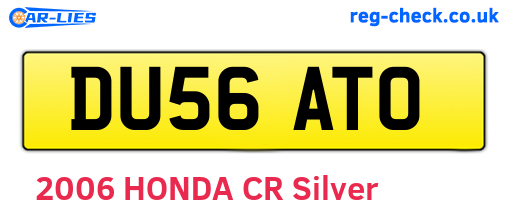 DU56ATO are the vehicle registration plates.