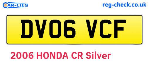 DV06VCF are the vehicle registration plates.