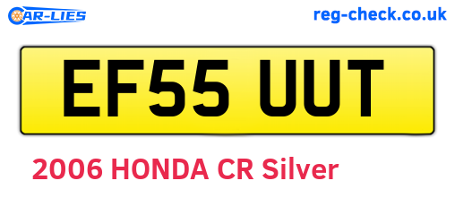 EF55UUT are the vehicle registration plates.