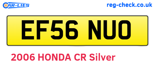 EF56NUO are the vehicle registration plates.