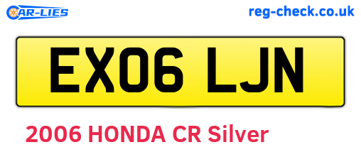 EX06LJN are the vehicle registration plates.