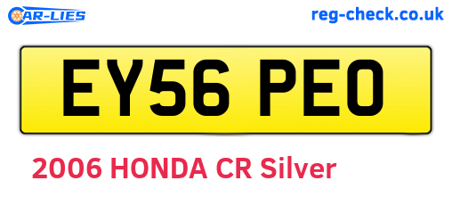 EY56PEO are the vehicle registration plates.