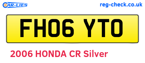 FH06YTO are the vehicle registration plates.