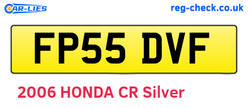 FP55DVF are the vehicle registration plates.