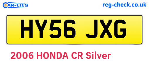 HY56JXG are the vehicle registration plates.