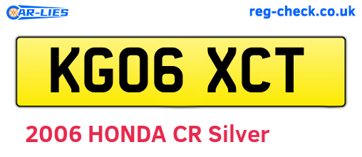 KG06XCT are the vehicle registration plates.