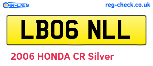 LB06NLL are the vehicle registration plates.