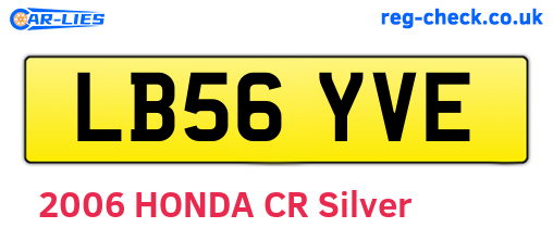LB56YVE are the vehicle registration plates.