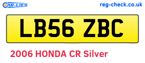 LB56ZBC are the vehicle registration plates.
