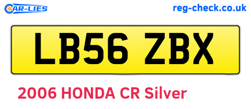 LB56ZBX are the vehicle registration plates.