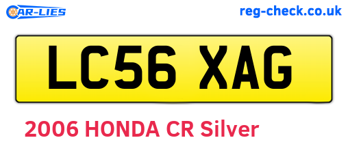 LC56XAG are the vehicle registration plates.