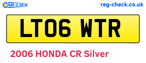 LT06WTR are the vehicle registration plates.