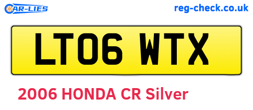 LT06WTX are the vehicle registration plates.