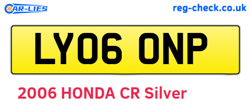 LY06ONP are the vehicle registration plates.