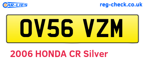 OV56VZM are the vehicle registration plates.