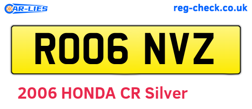 RO06NVZ are the vehicle registration plates.