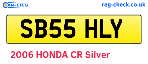 SB55HLY are the vehicle registration plates.