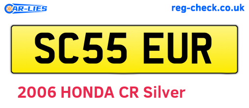 SC55EUR are the vehicle registration plates.