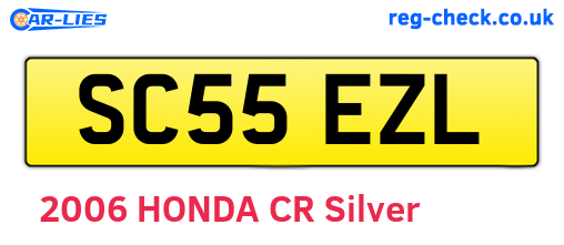 SC55EZL are the vehicle registration plates.