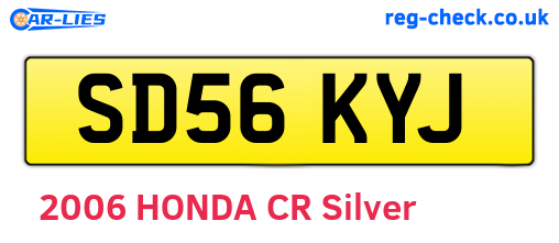 SD56KYJ are the vehicle registration plates.