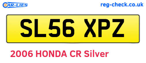 SL56XPZ are the vehicle registration plates.