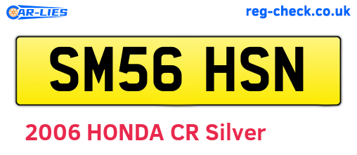 SM56HSN are the vehicle registration plates.