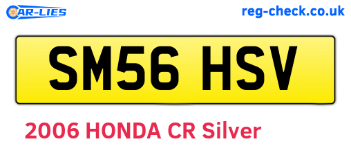 SM56HSV are the vehicle registration plates.